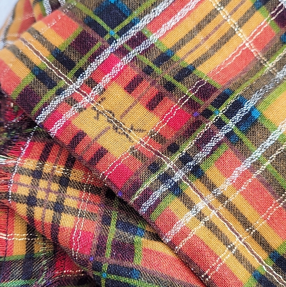 Authentic Saint Laurent Paris Patterned Jacquard Wool Silk Scarf Shawl - Picture 5 of 16